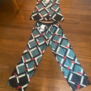 Zara Red and Green Pants NWT - Two Piece Set